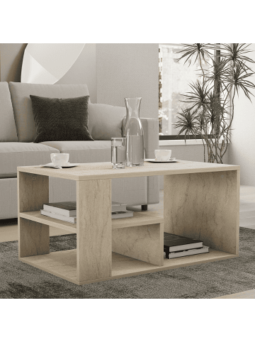 CALICOSY Couchtisch EROS in Beige - (W) 80 x (H) 50 x (L) 40 cm