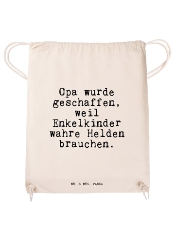 Mr. & Mrs. Panda Sportbeutel Opa wurde geschaffen, weil... mit S... in Creme