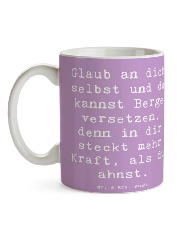 Mr. & Mrs. Panda Tasse Spruch Selbstvertrauen stärken mit Spruch in Lavendeltraum