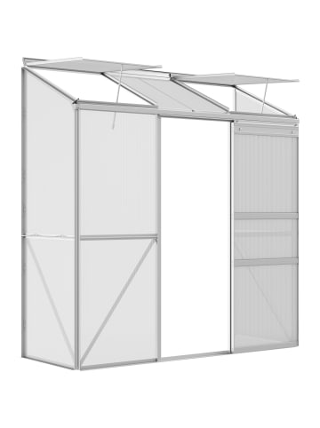 Outsunny Gewächshaus 192L x 68B x 196H cm Silber