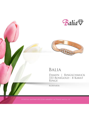 BALIA 333 Rosegold - 8 Karat Damen Ringe Welle rose Fingerring 56 (17,8)
