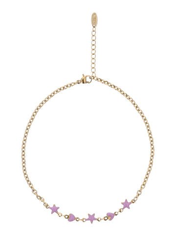 myMo Women Bracelet With Lobster Clasp in Gold Lilac