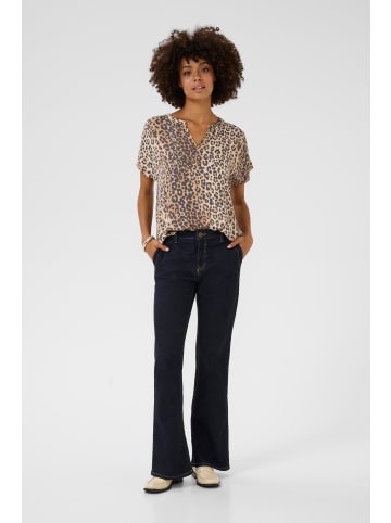 CULTURE Kurzarm-Bluse CUdana Relaxed fit in Leopard