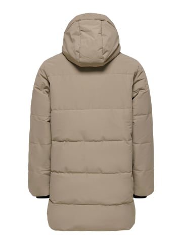 ONLY & SONS Langer Parka in Desert Taupe