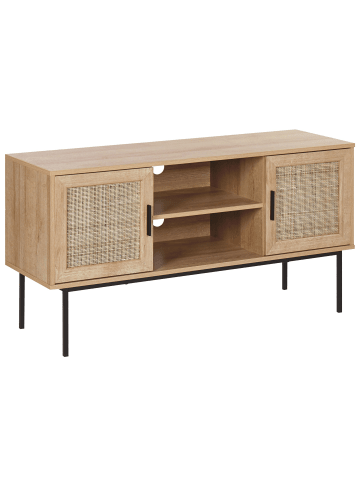 Beliani TV-Möbel PASCO in Braun/Schwarz - (W) 120 x (H) 63 x (L) 39 cm