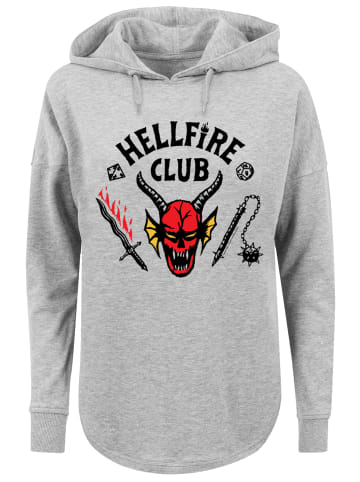 F4NT4STIC Oversized Hoodie Stranger Things Hellfire Club Netflix TV Series in grau