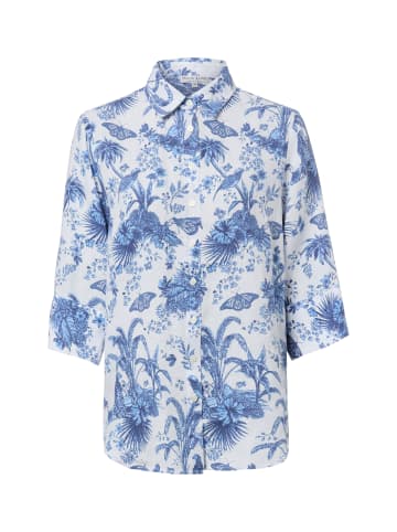 Marie Lund Leinenbluse Rihab in blau - 0053