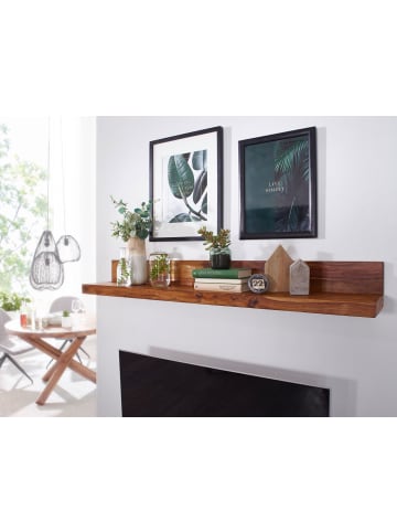 KADIMA DESIGN Wandregal MUMBAI Massiv-Holz Holzregal 60 cm Landhaus-Stil in Massivholz