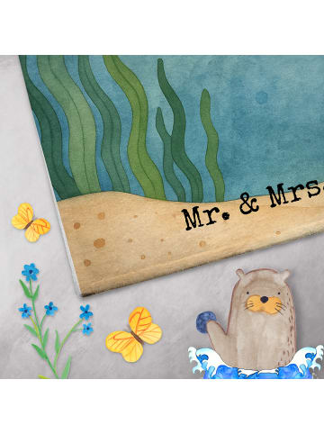 Mr. & Mrs. Panda Gästehandtuch Orca Zylinder Design ohne Spruch in Weiß