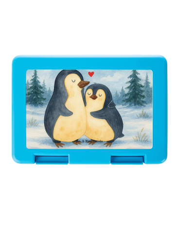 Mr. & Mrs. Panda Lunchbox Pinguin umarmen Design ohne Spruch in Weiß