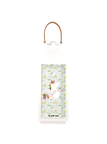 Mr. & Mrs. Panda Gartenlaterne Einhorn Näherin ohne Spruch in Transparent