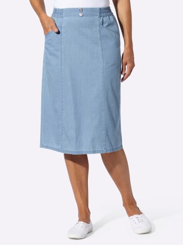 Sieh an! Jeans-Rock in blue-bleached