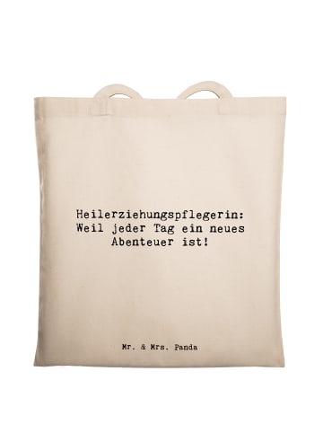 Mr. & Mrs. Panda Tragetasche Spruch Heilerziehungspflegerin Aben... in Creme