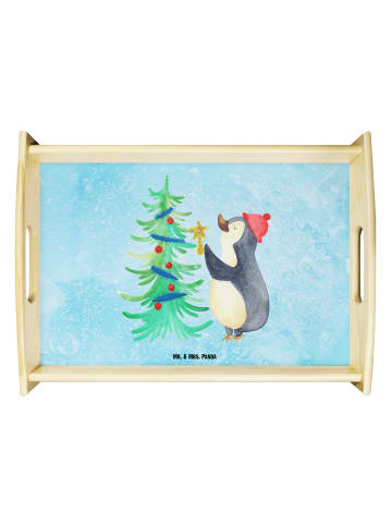 Mr. & Mrs. Panda serviertablett holz Pinguin Weihnachtsbaum ohne... in Eisblau