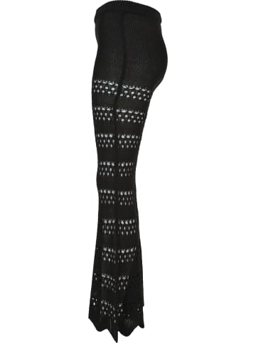 Urban Classics Urban Classics Damen Ladies Flared Crochet Knit Leggings in black