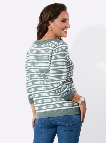 WITT WEIDEN Ringel-Pullover in jade-ecru-geringelt