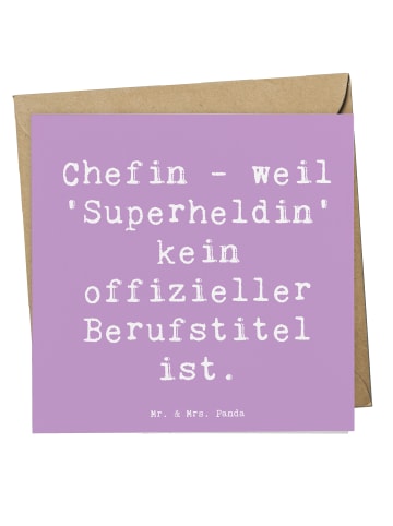 Mr. & Mrs. Panda Einladungskarte Spruch Chefin Superheldin mit S... in Lavendeltraum