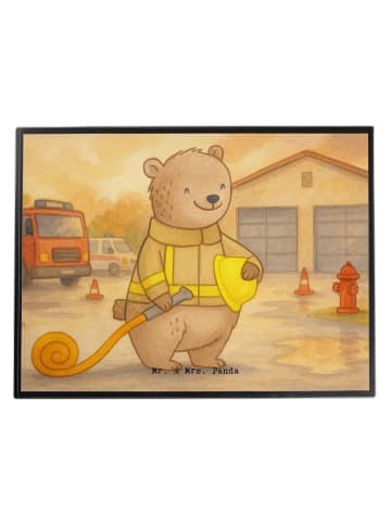 Mr. & Mrs. Panda Schreibunterlage Bär Freiwillige Feuerwehr Desi... in Weiß