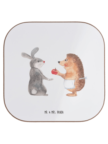 Mr. & Mrs. Panda Tischuntersetzer Hase Igel ohne Spruch in Weiß