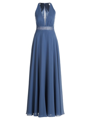 Vera Mont Abendkleid mit Spitze in Blue Stone