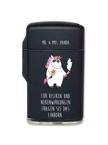 Mr. & Mrs. Panda Feuerzeug Einhorn Woodstock mit Spruch in Schwarz