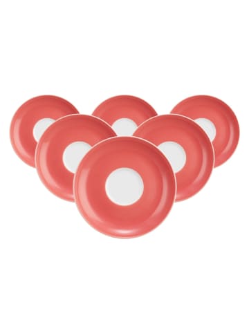 Seltmann Weiden 6er Set Teeuntertassen Liberty Pure Colors in ø 13 cm in Flamingo Red