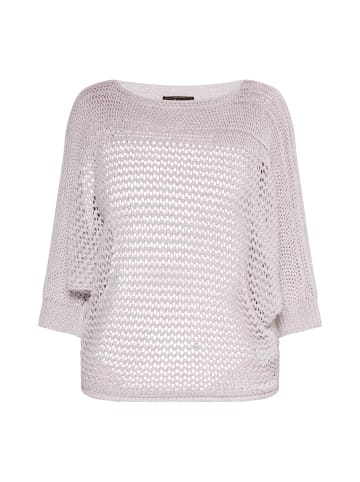 faina Weitmaschiger Strickpullover in Weiss