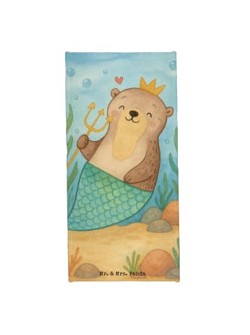 Mr. & Mrs. Panda Strandtuch Wassermann Astrologie Design ohne Sp... in Weiß