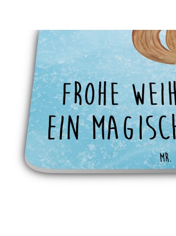 Mr. & Mrs. Panda Coaster Eichhörnchen Weihnachten mit Spruch in Eisblau