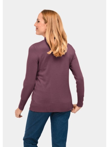 GOLDNER Pullover Pflegeleichter Pullover mit Stehbundkragen in cassis