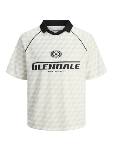 JACK & JONES Junior Poloshirt JCOLIDO MESH OPEN COLLAR JNR in cloud dancer