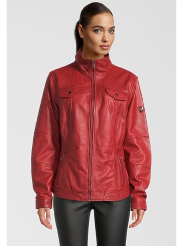 H.I.S Lederjacke mit Reversekragen in RED