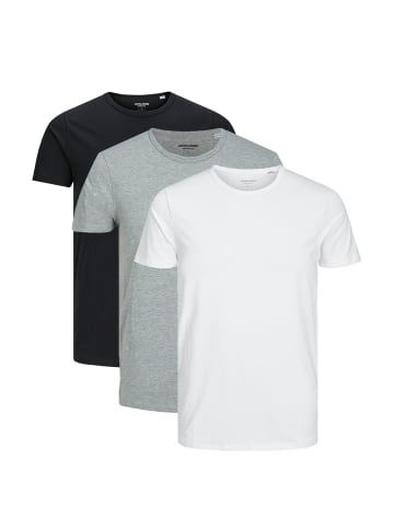 Jack & Jones T-Shirt Basic in Schwarz / grau / weiß
