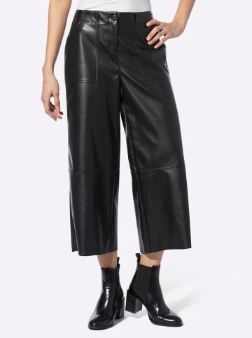 Heine Lederimitathose in schwarz
