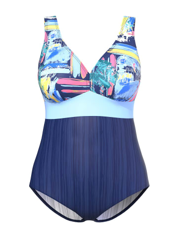 Ulla Popken Badeanzug in dunkelindigo