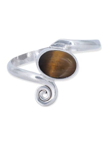 mantraroma 925er Silber - Ringe mit Tigerauge