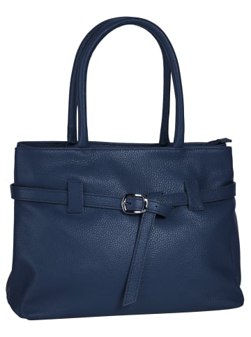 Cluty Handtasche echt Leder in blau