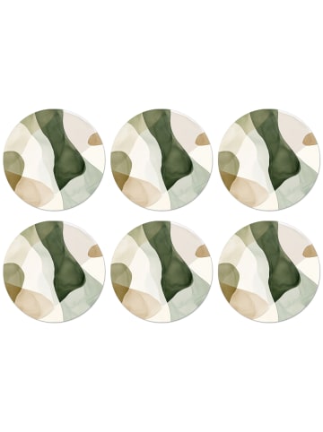 OnlyWow Glasuntersetzer 6er-Set Abstracte Formen