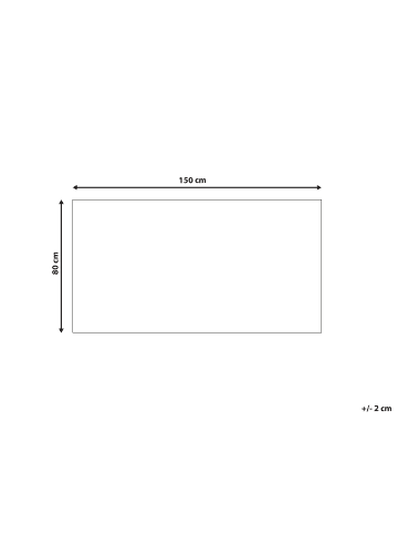 Beliani Orientalisch VAYK in Beige/Braun - (W) 80 x (H) 80 x (L) 150 cm