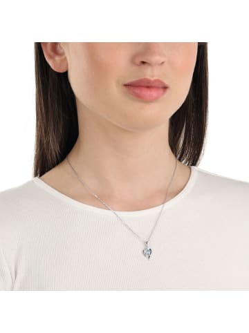 Amor Kette mit Anhänger Silber 925, rhodiniert in Blau