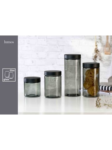 Ritzenhoff & Breker 2er Set Vorratsgläser Lumos 1,2 l in grau