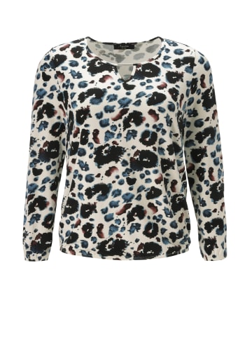 Aniston PLUS Langarmshirt in natur-blau-bordeaux-schwarz