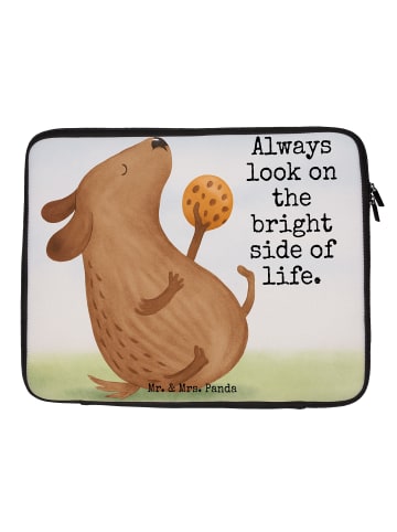 Mr. & Mrs. Panda Laptoptasche Hund Keks Design mit Spruch in Weiß