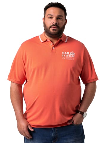 Men Plus Poloshirt in rosenkoralle