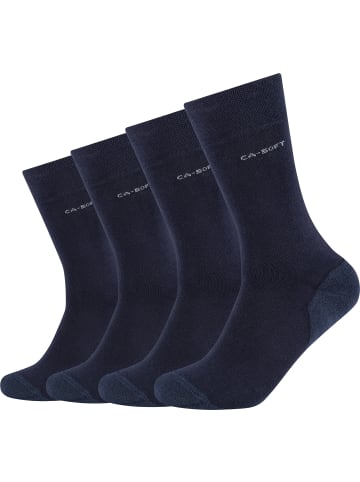 camano Baumwolle Unisex-Socken 4 Paar ca-soft walks in marine