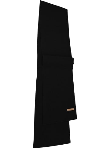 normani Merinowoll-Schal glatt Yuma in Schwarz