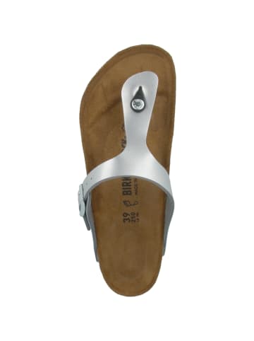 Birkenstock Zehensandale Gizeh Birko-Flor normal in silber