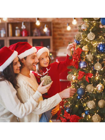relaxdays 110-tlg. Weihnachtskugeln Set in Weiß