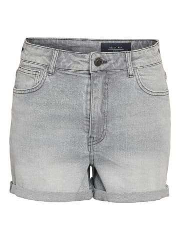 Noisy may Kurze Jeansshorts mit Umschlag und Taschen in Grau