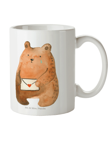 Mr. & Mrs. Panda Plastikbecher Bär Liebesbrief ohne Spruch in Weiß